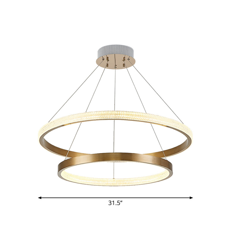 Alluminio 2/3 a filo a cerchio a livello Terocero Light Postmodern Gold Fine LED Spazzante Lampone Illuminazione