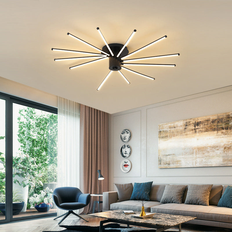 Semplice illuminazione semi -montaggio a LED SPUTNIK METALLICO 09/09/12 GUARSI SOGGIORI SOLO FLUSTO LUCE DEL BLACO/BIANCO/GOLD