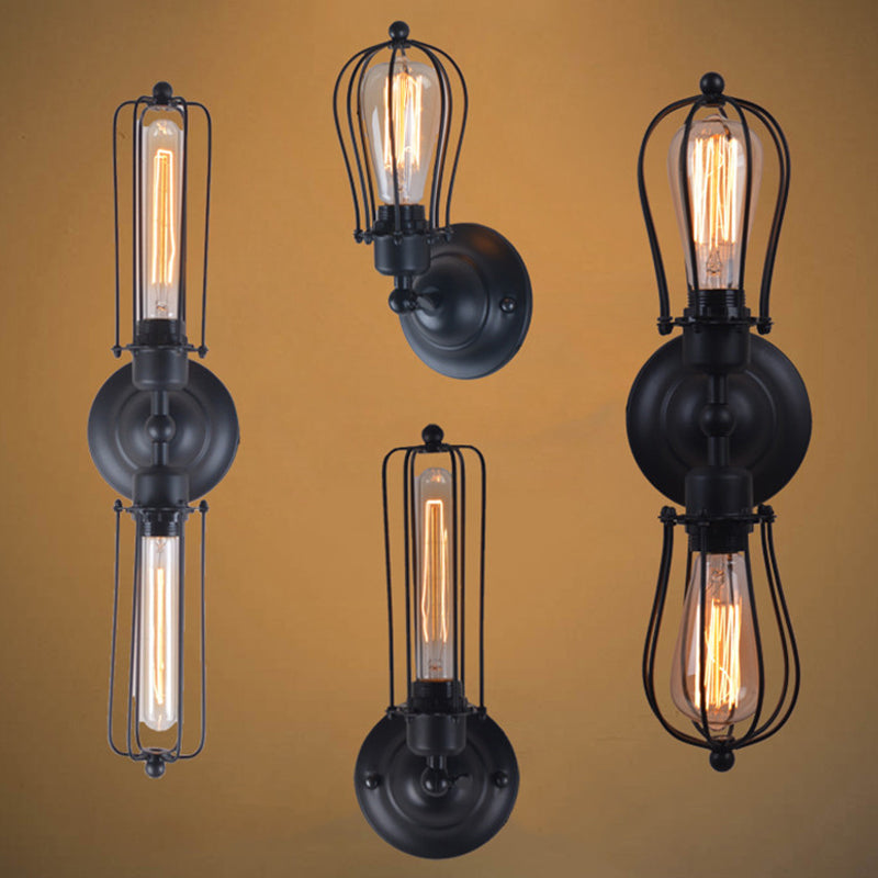 Rostbirnenförmige Wandleuchte Bauernhaus Eisen Einerbulb-Bett-Rotatleuchten