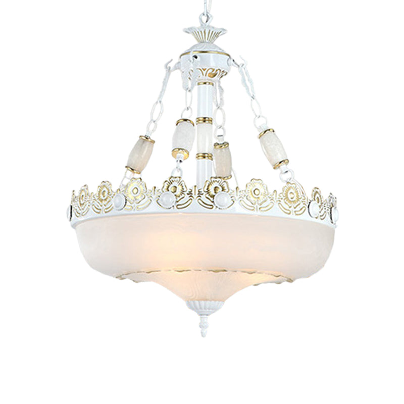 12 "/ 16" W Panier en forme de panier blanc pendentif de salon classique LED LED PLAGE PLIMENT
