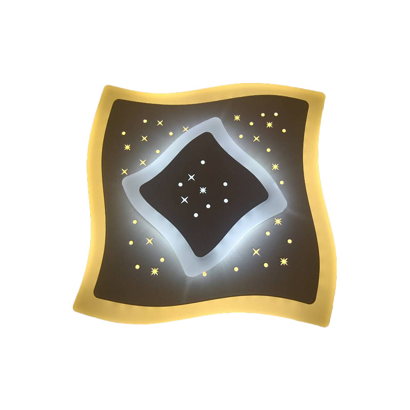 Triangle / rhombus / étoile mince appicatrice de chambre à coucher acrylique moderne LED étoile étoile flasqueur mural lumière en blanc