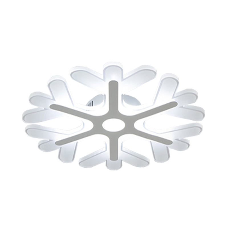 Zeitgenössische Schneeflocke Flush Decken Licht Acryl Schlafzimmer LED Flushmount-Lampe in Warm/White Light, 8 "/16.5" /20.5 " Breite