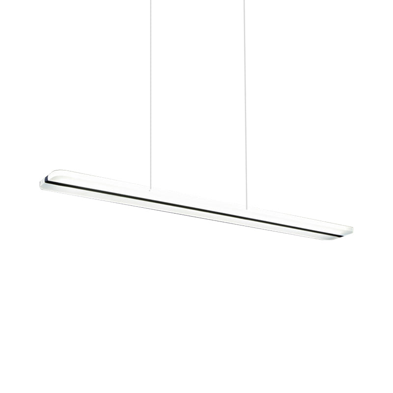 Gebogene/gerade Linie Esszimmer Anhänger Acryl minimalistische LED Hängende Decke Licht in schwarzem, warmem/weißem Licht