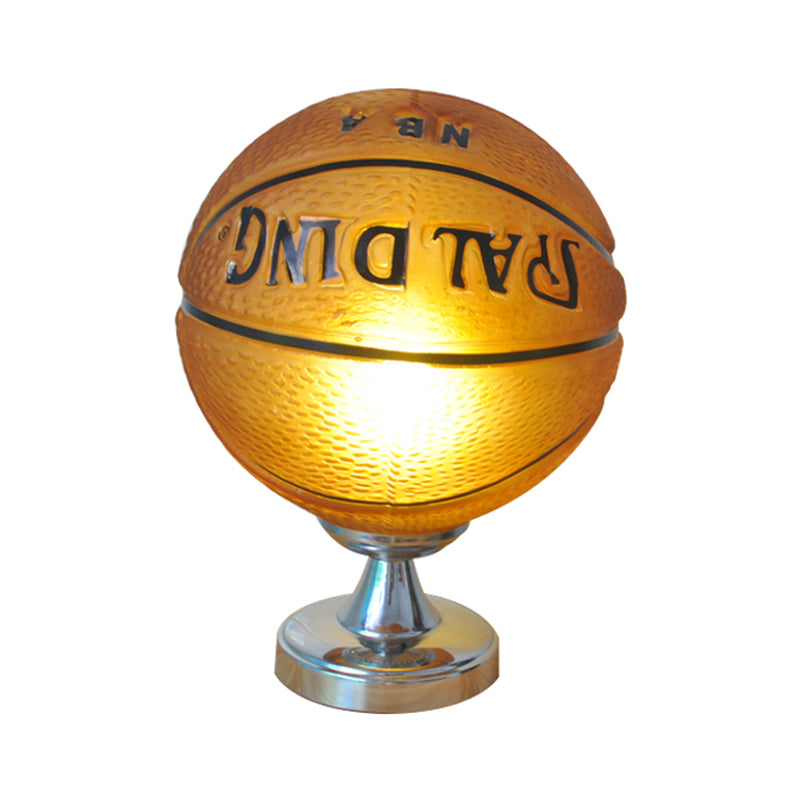 Lampada da scrivania da basket in stile sportivo Lampada da tavolo in vetro a una luce con cavo di collegamento per la cameretta dei bambini