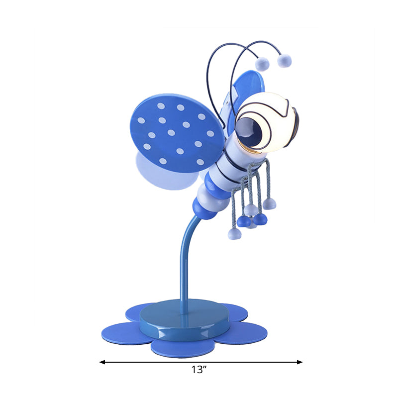 Cartoon Style Desk Lamp with Bee 1 Head Metal Reading Light for Child Bedroom Study Room