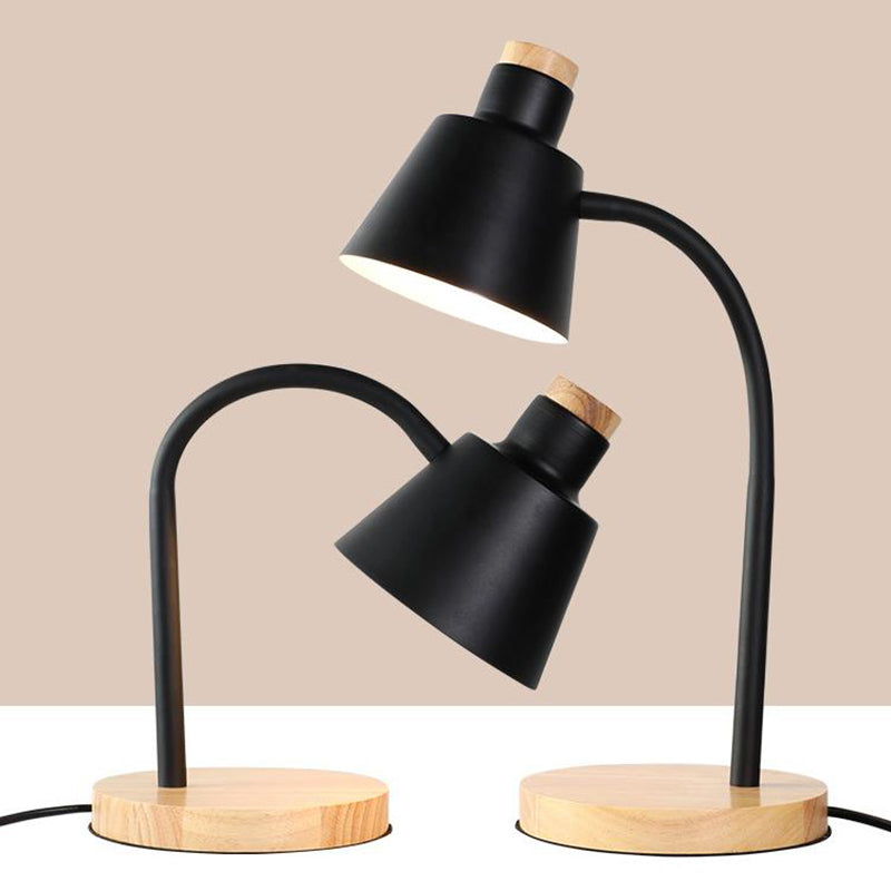 1 Head Bucket Desk Light Nordic Style Metal Desk Lamp for Child Bedroom