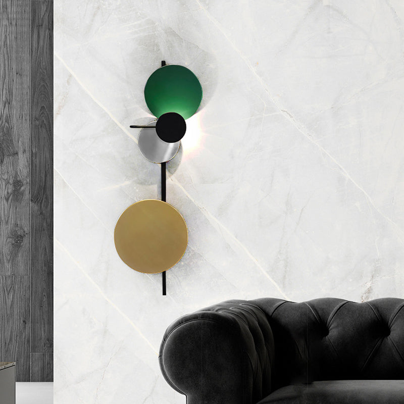 Bewegable Moon Wall Light Noordse metalen Zwart/Wit/Roze LED VLOK Mount Wand SCONCE IN WIT/GEELLICHT