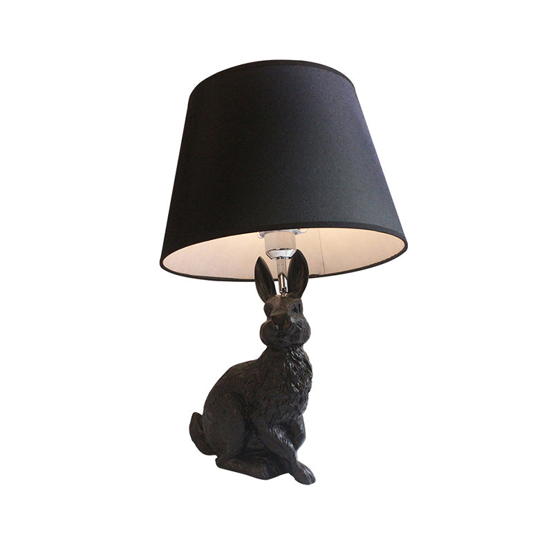 Bunny Desk Light avec salle d'étude de teinte effilée 1 lampe de bureau animal clair en noir