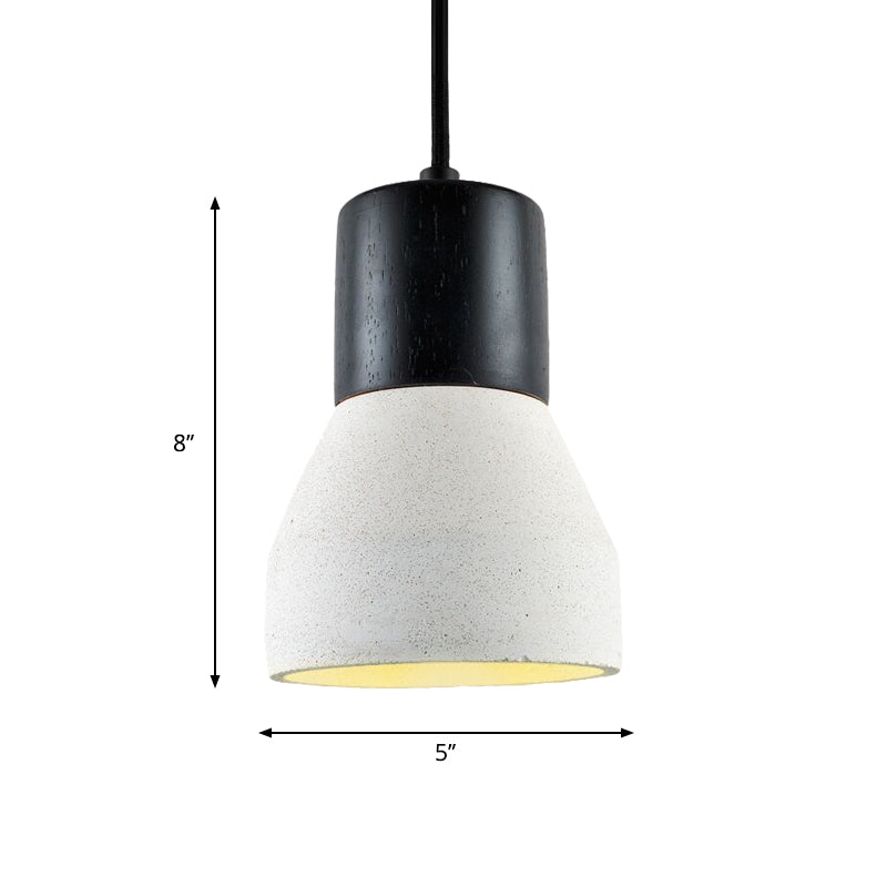 Cement Bottle Pendant Lighting Nordic 1-Light Restaurant Suspension Light in Grey/Red/Green