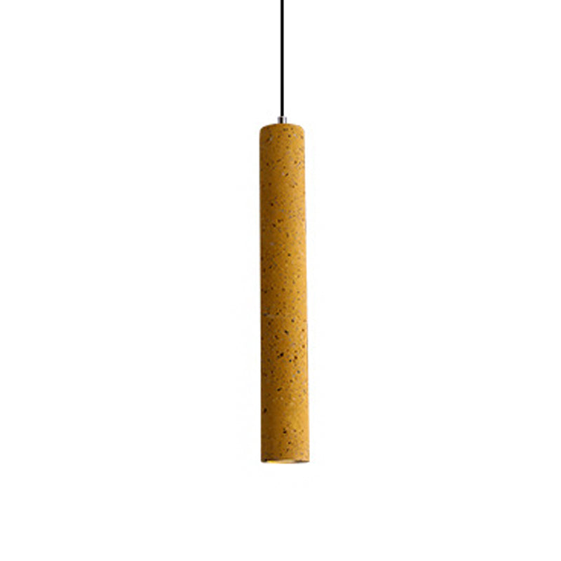 Geriffelter Esszimmer Anhänger Lampe Loft Style Terrazzo Weiß/Gelb/Blau LED Hanging Deckenleuchte