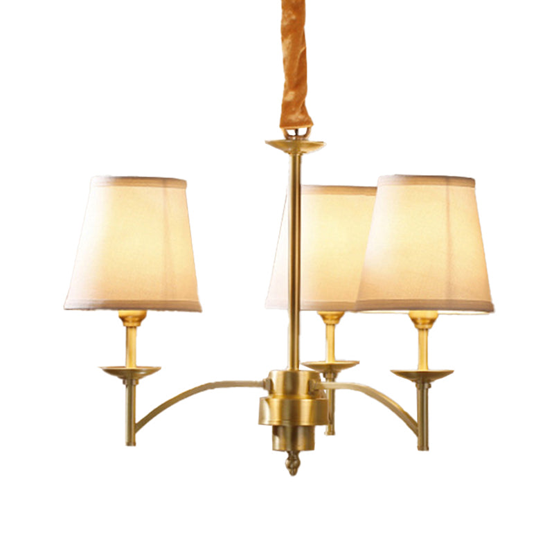 6/8/10-Bulb-Deckenkraut Traditioneller traditioneller Gewebeunterbrechung Anhänger Licht in Gold