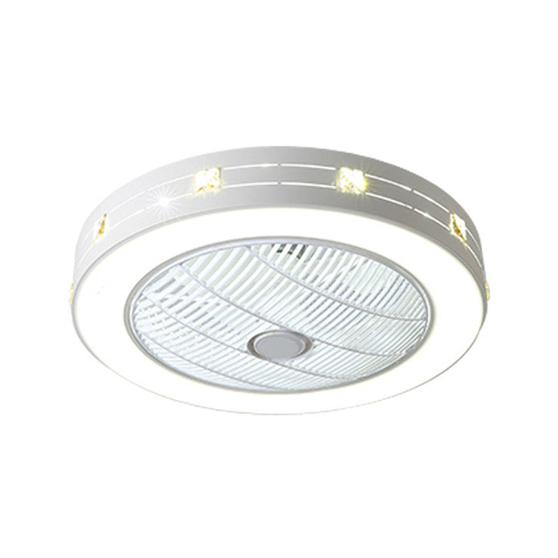 22 "breites Schlafzimmer mit breitem LED -Schlafzimmer mit zeitgenössischer weißer Hangleuchte Leuchte mit runden Acrylschatten