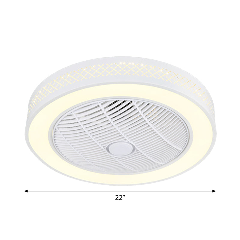 22 "breites Schlafzimmer mit breitem LED -Schlafzimmer mit zeitgenössischer weißer Hangleuchte Leuchte mit runden Acrylschatten