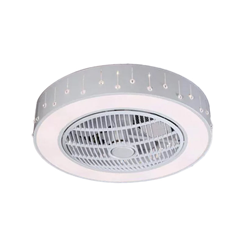 22 "breites Schlafzimmer mit breitem LED -Schlafzimmer mit zeitgenössischer weißer Hangleuchte Leuchte mit runden Acrylschatten