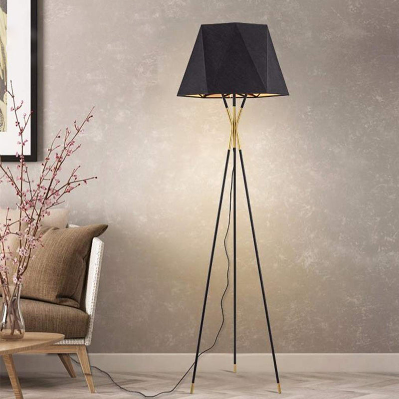 Linear/Kapsel/Bogenbodenleuchte Designer Metall Einerbulst Wohnzimmer Stehlampe in Schwarz