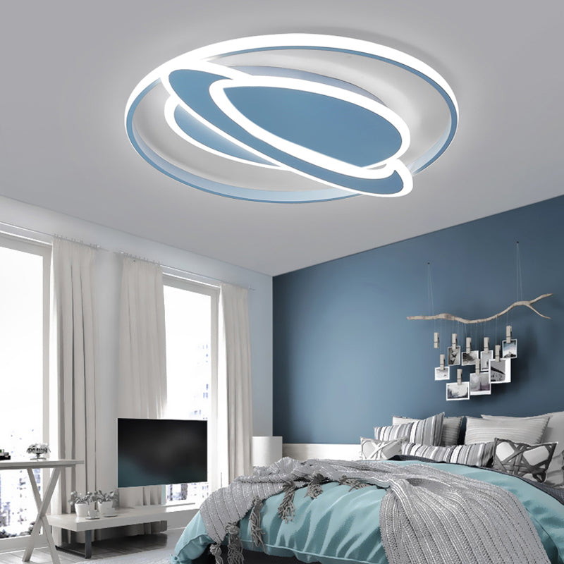 Slim Panel Planet Inbouwlamp Creatieve acryl LED-plafondlamp voor jongensslaapkamer
