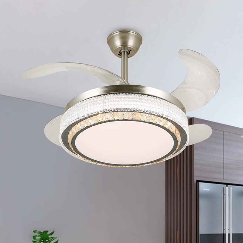 Crystal à 4 lames à 4 lames Semi Flush plafonnier LED LED LED PROSIBLE PROSID