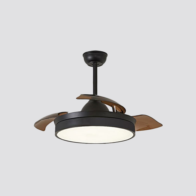 48 "breit geometrische Hangdüfter Leichtsexerität Metall Black Semi-Flush-Halterung mit 4 Klingen