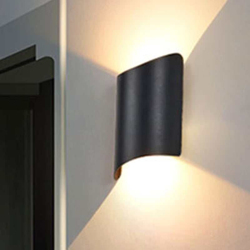 Curva de aluminio lavadora de pared aplastante minimalista de 2 luces LED MULL MUNTA MONTADA PARA PUERTA