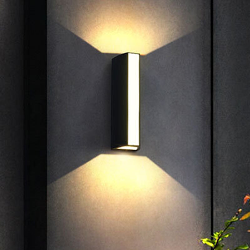 Black Triangle Prism Wall Light Modern Metal Small/Medium/Large LED Flush Mount Wall Sconce in Warm/White Light