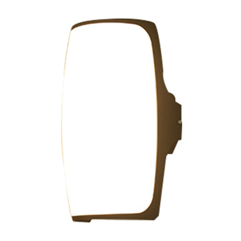 Lámpara de pared de plástico curvada simplicidad simplicidad de la pared de la pared del al ras del led negro en luz cálida/blanca