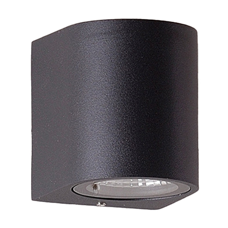 Negro pequeño/gran cilindro luz de pared minimalista de aluminio LED FLUSH FUNCE para al aire libre