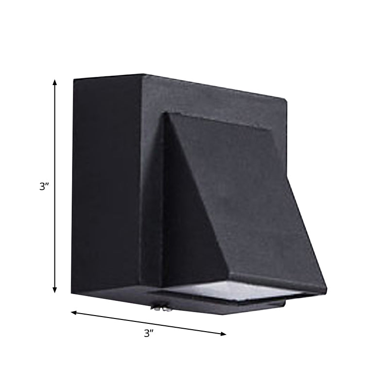 Moderne 1/2-Licht-LED-LED-Wandmontage schwarzer Dreieck/Zylinder/Rechteck-Leuchten mit Metallschatten