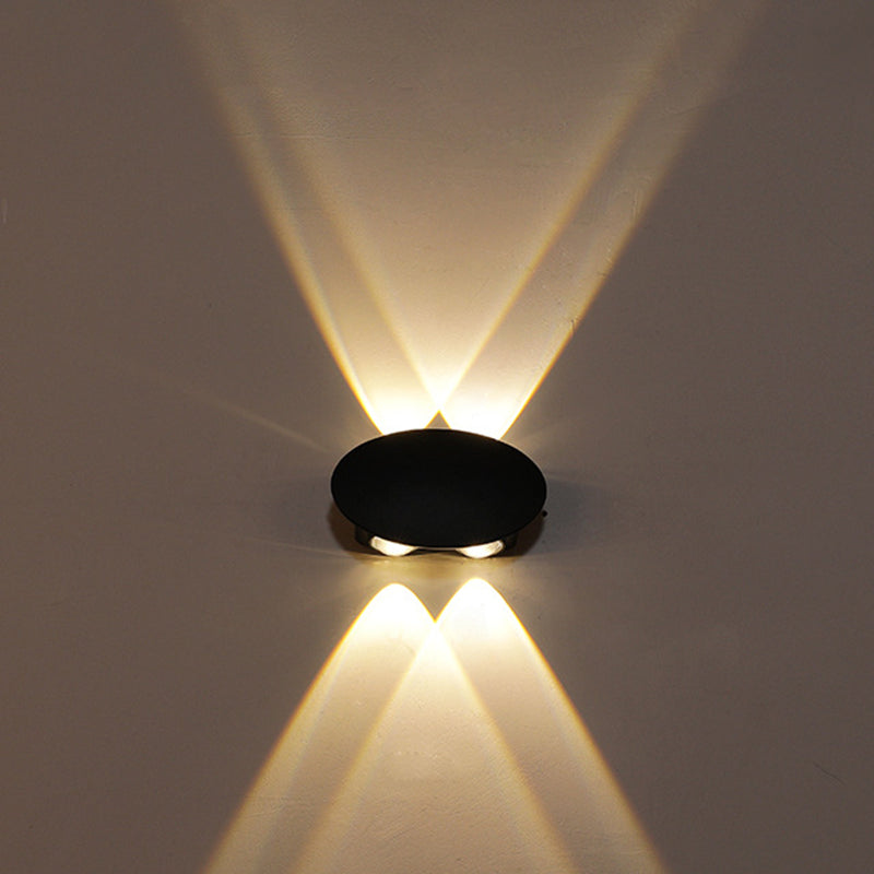 Ellipse/Curve/Honeycomb Mini Wall Light Nordic Metallic 4/6-Bulb Hallway LED Wall Washer Sconce in Black