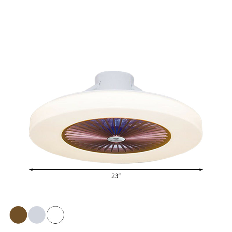 23 "breit kreisförmige halbfläude moderne Acryl -LED -LED -Deckenleuchten mit 6 Klingen