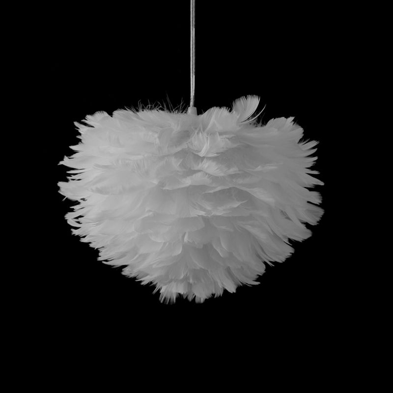 Kit di luce a sospensione Nordic/corona/a sospensione floreale piuma/sheer/acrilica illuminazione sospensione camera da letto in bianco