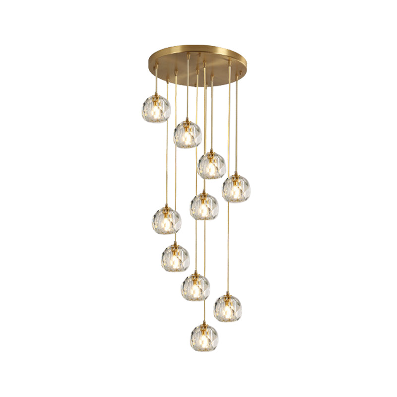 Baule à cluster en cristal K9 Facet élégant moderne moderne 3/6/11