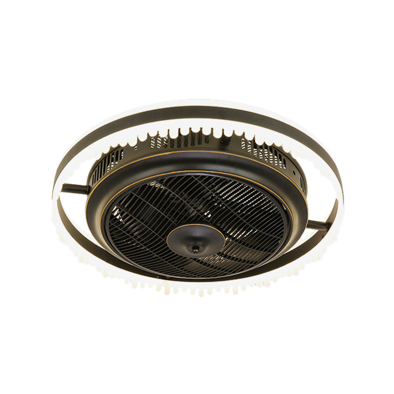 3-Blade Modern Circle Hanging Lüfter Leuchtt