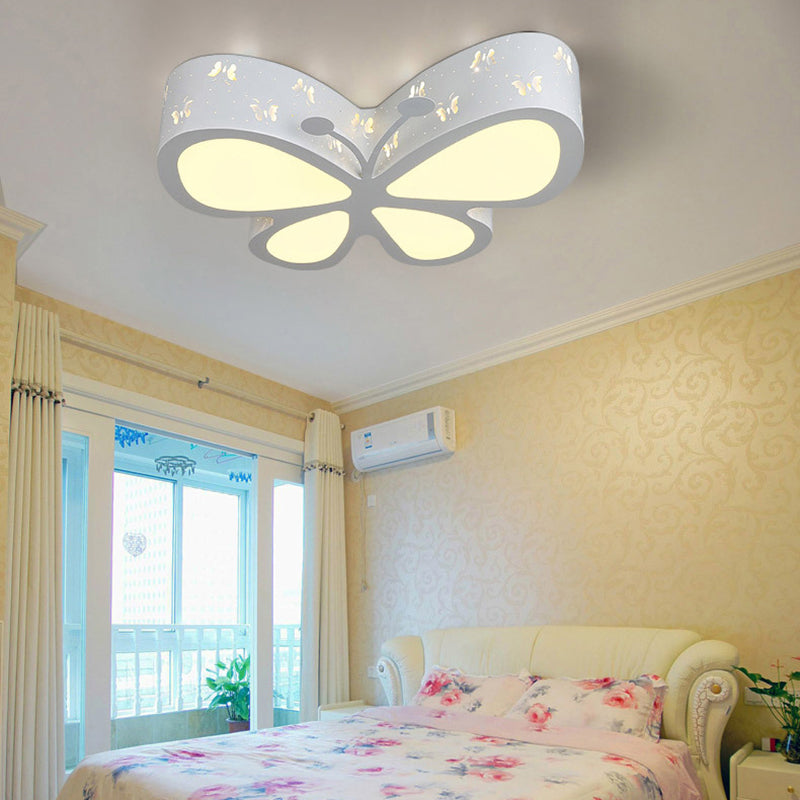 Kleuterschool Geëtst Vlinder Plafond Mount Licht Metaal Cartoon LED Flush Light Fixture