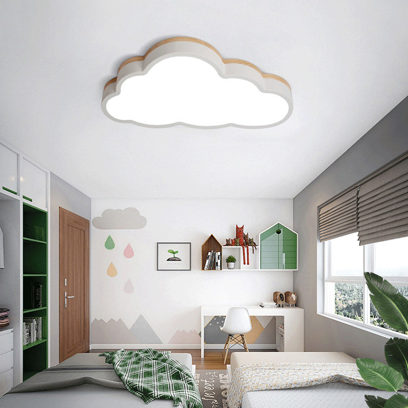 Slim Panel Cloud Ceiling Mount Light Macaron Loft Acrylic LED Ceiling Lamp for Living Room