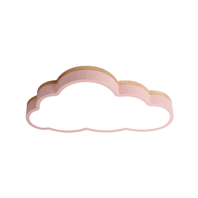Slim Panel Cloud Ceiling Mount Light Macaron Loft Acrylic LED Ceiling Lamp for Living Room