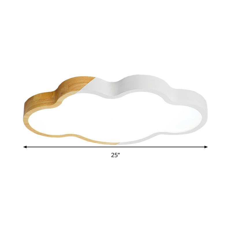 Acrylic Cloud Shape Flush Mount Light Kid Bedroom Nordic Energy Saving LED Ceiling Light