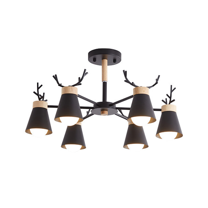 Deer Horn Kids Room Lighting Pendant Chandelier Iron Modern Fashion Hanging Chandelier