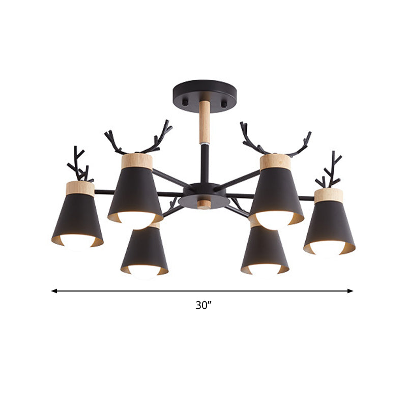 Deer Horn Kids Room Lighting Pendant Chandelier Iron Modern Fashion Hanging Chandelier