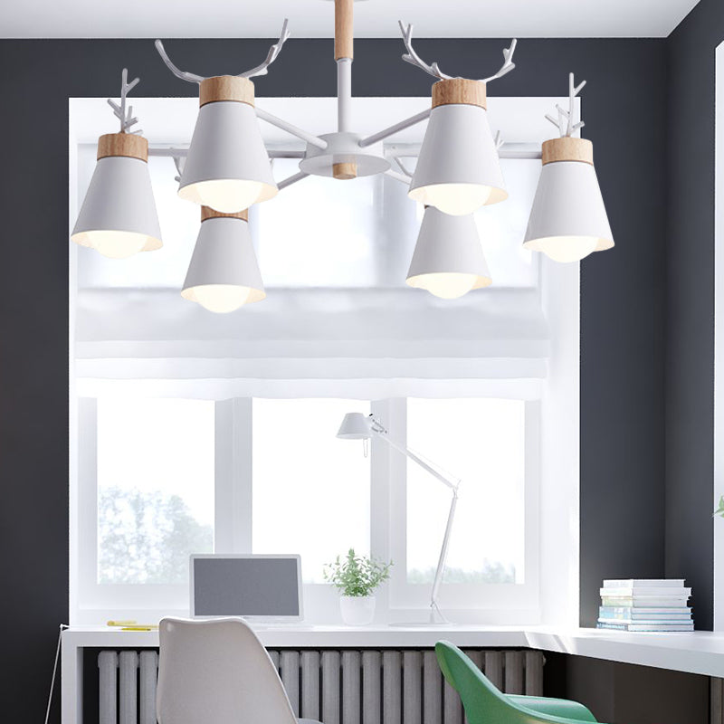 Deer Horn Kids Room Lighting Pendant Chandelier Iron Modern Fashion Hanging Chandelier