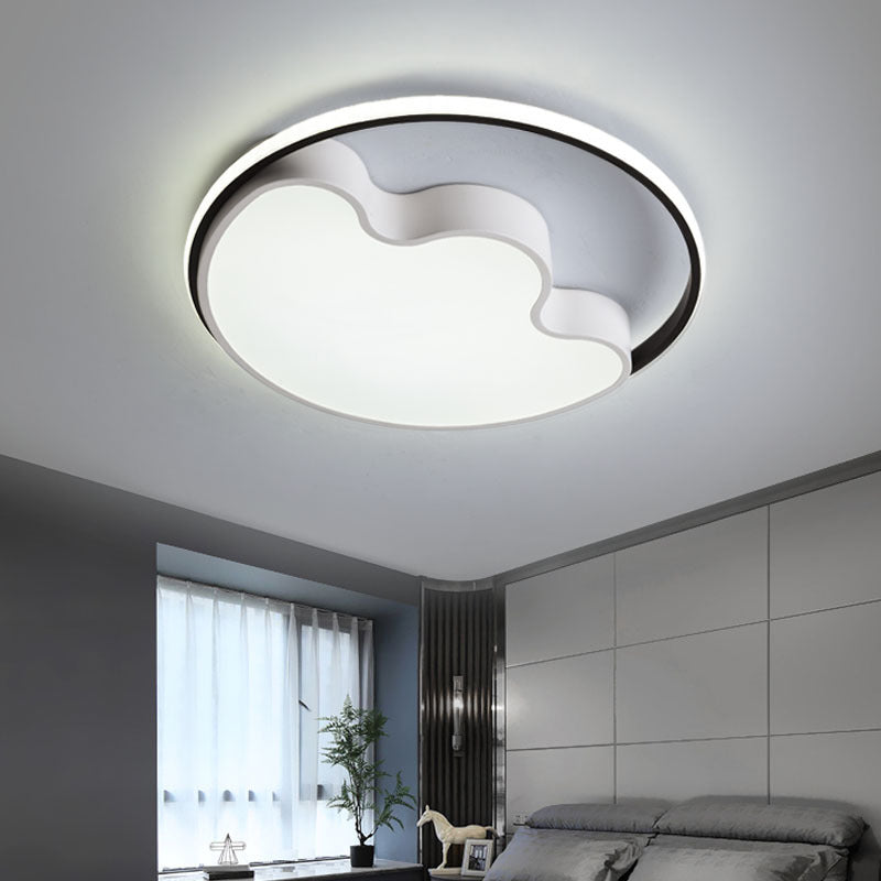 Voies animales Moderne Flush Mount Light Acrylic Eye-Caring LED Ceiling Lamp for Study Room