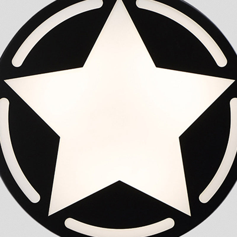 Plafonnier étoile moderne en acrylique, plafonnier encastré pour chambre d'enfant