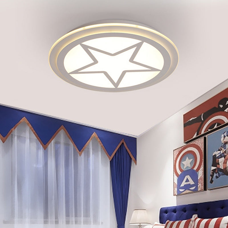 Star Children s slaapkamer plafond lichte armatuur acryl modern stijl plafond licht in wit