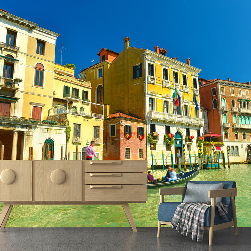 Picturesque Venice Canals Mural Living Room Architecture Wall Art, Made to Measure