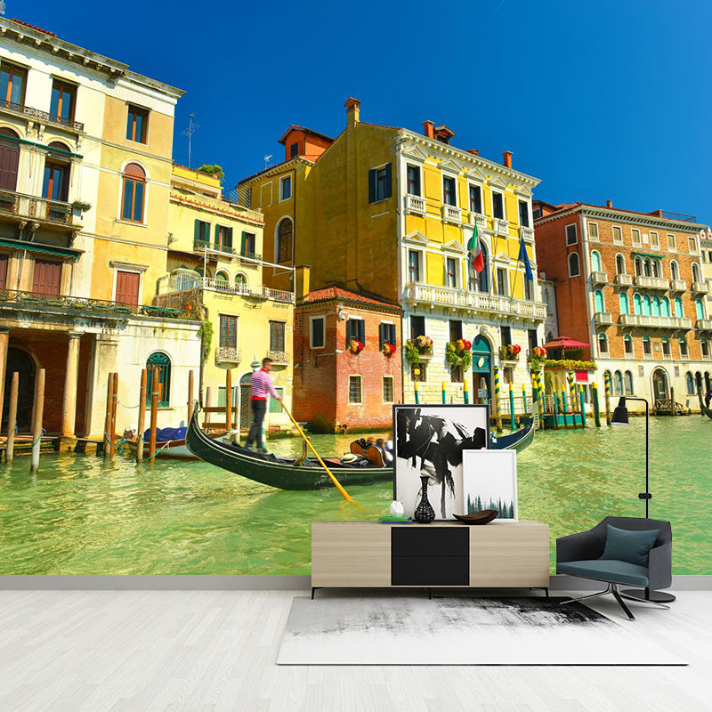 Picturesque Venice Canals Mural Living Room Architecture Wall Art, Made to Measure