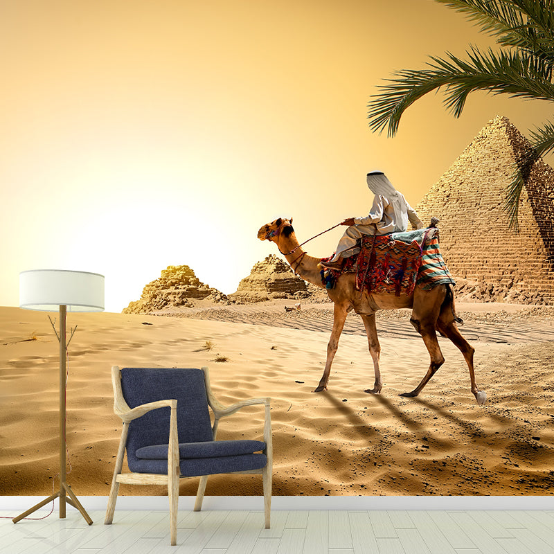 Soft Color Egypt Pyramids Mural Decal Nature Scenery Modern Waterproof Wall Art for Room