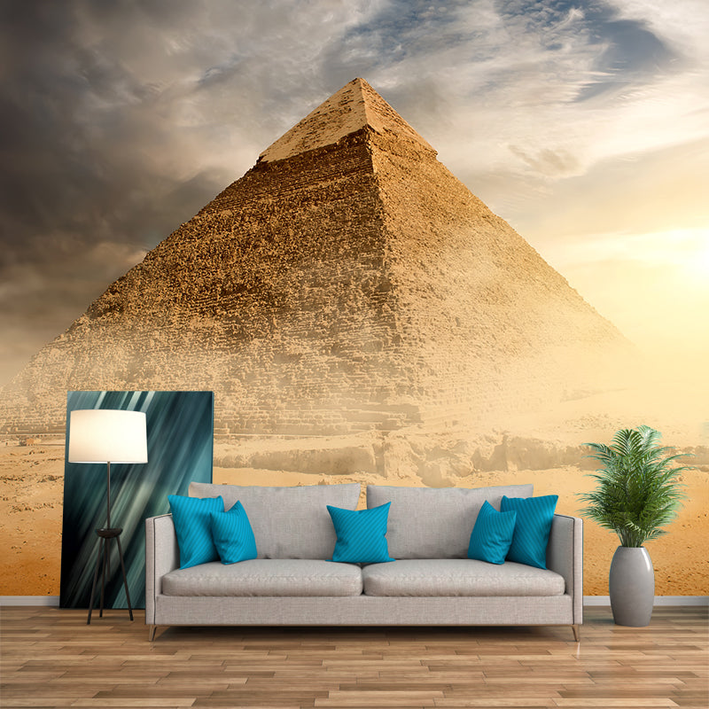 Soft Color Egypt Pyramids Mural Decal Nature Scenery Modern Waterproof Wall Art for Room