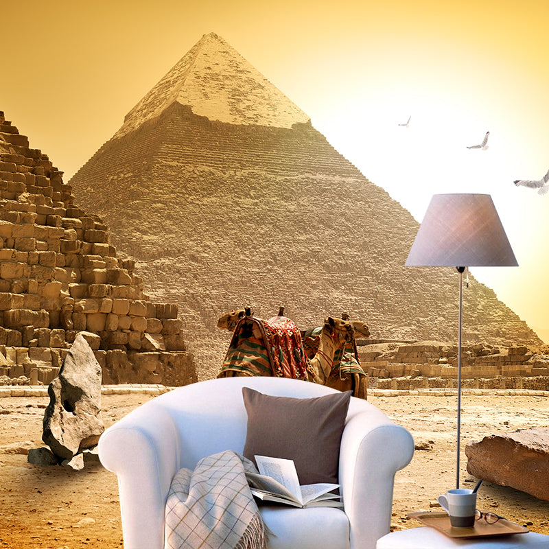 Whole Modern Wallpaper Mural Pastel Great Pyramid of Giza at Dusk Wall Covering, Custom-Printed