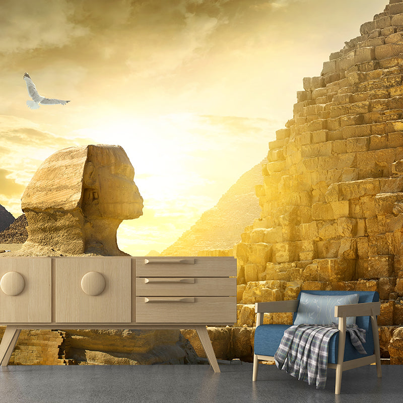 Whole Modern Wallpaper Mural Pastel Great Pyramid of Giza at Dusk Wall Covering, Custom-Printed