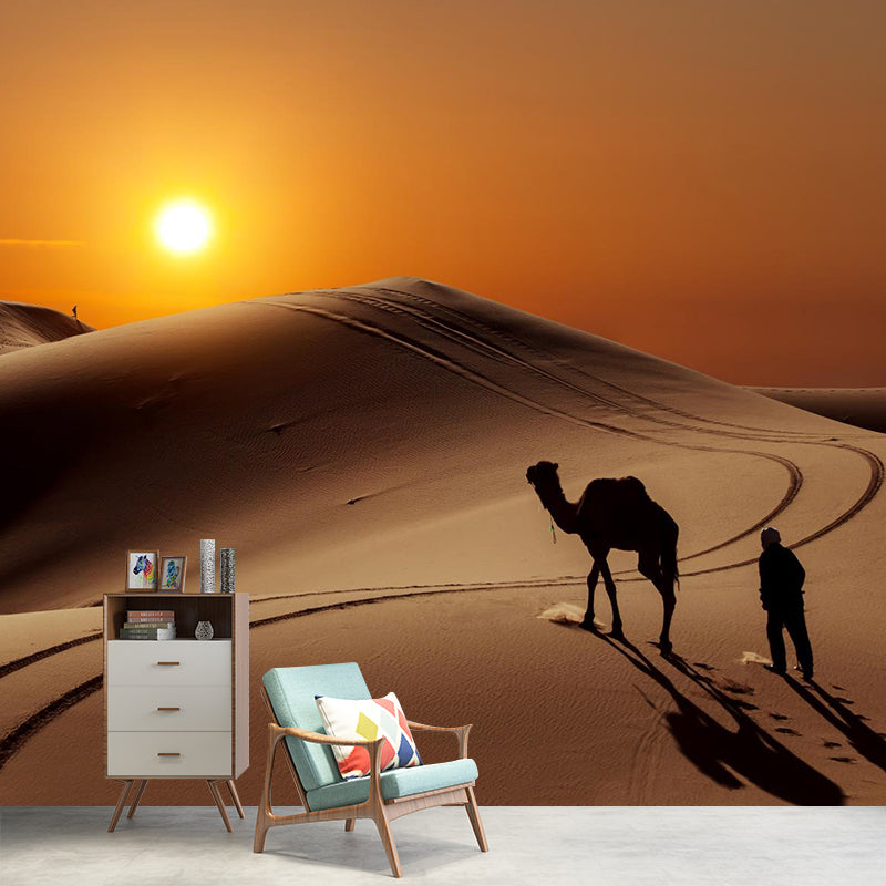 Big Desert Camel Mural Wallpaper Moisture Resistant Modern Bedroom Wall Covering