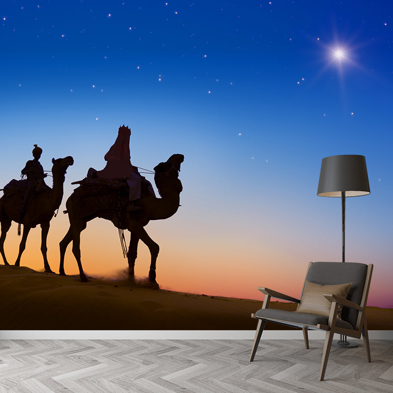Big Desert Camel Mural Wallpaper Moisture Resistant Modern Bedroom Wall Covering